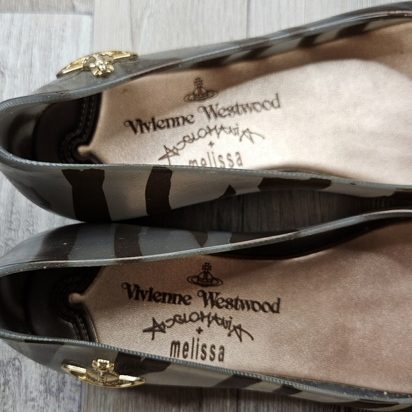 Melissa x Vivienne Westwood Anglomania Rubber Animal Print Flats Women's 5 - Picture 2 of 6